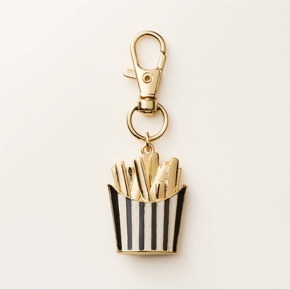 Kate Spade x Target Gold and Green Fry Box Bag Charm - Picture 3 of 5